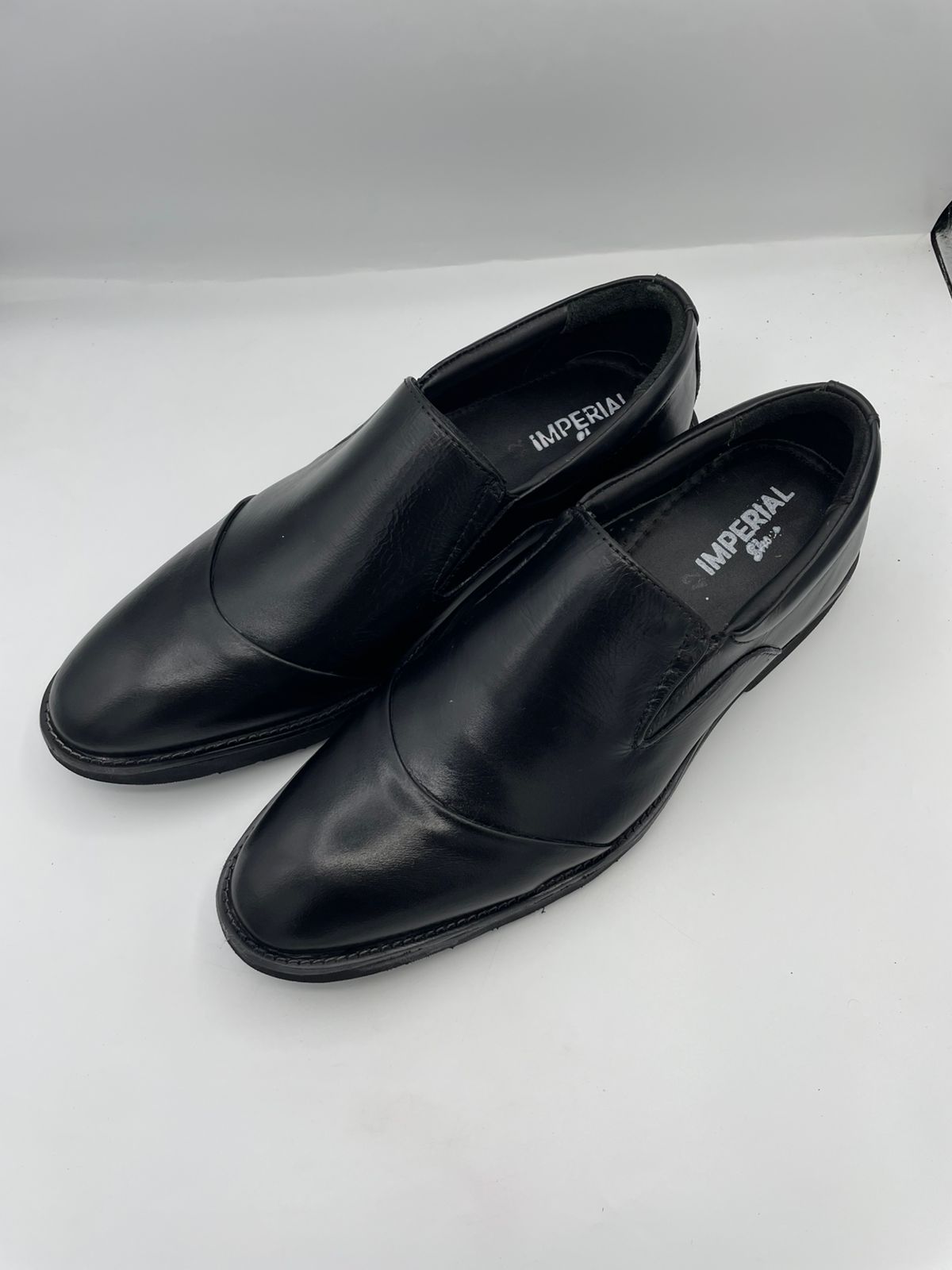 black leather shoe for men